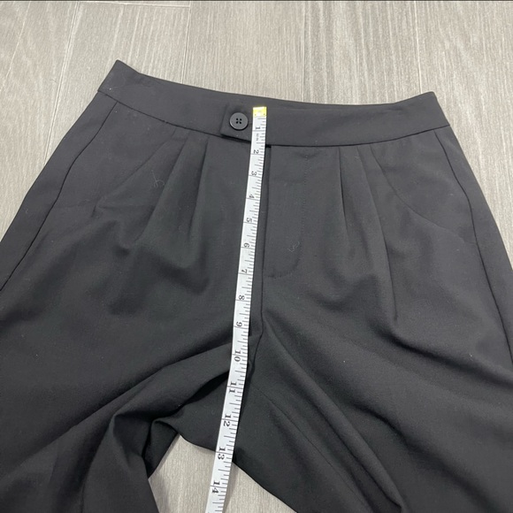 Universal Standard Wool Cropped Trousers High Waisted Pleated Front Pants 4XS 0 - Picture 15 of 16